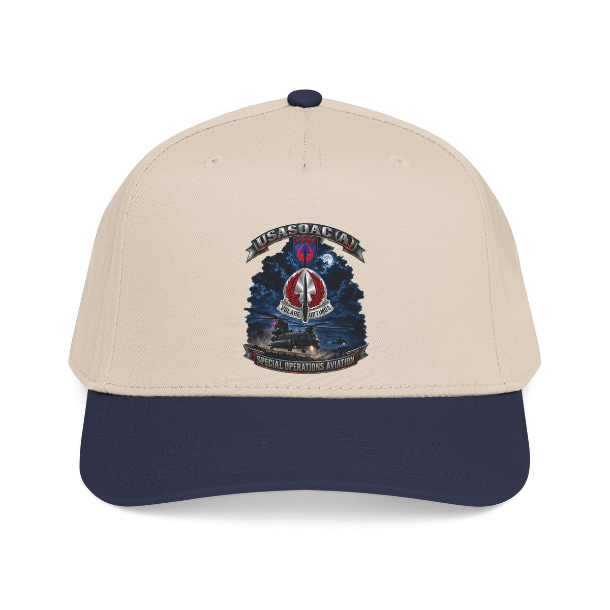 Mid Profile Baseball Cap - USA Special Operations Aviation Command (Airborne) - SSI, DUI with Scene - 3D - Enhanced