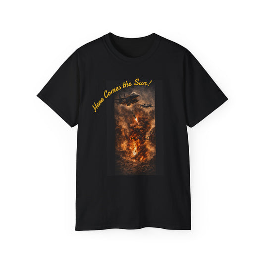 Air Attack Bombing Run Tee — "Here Comes the Sun!"