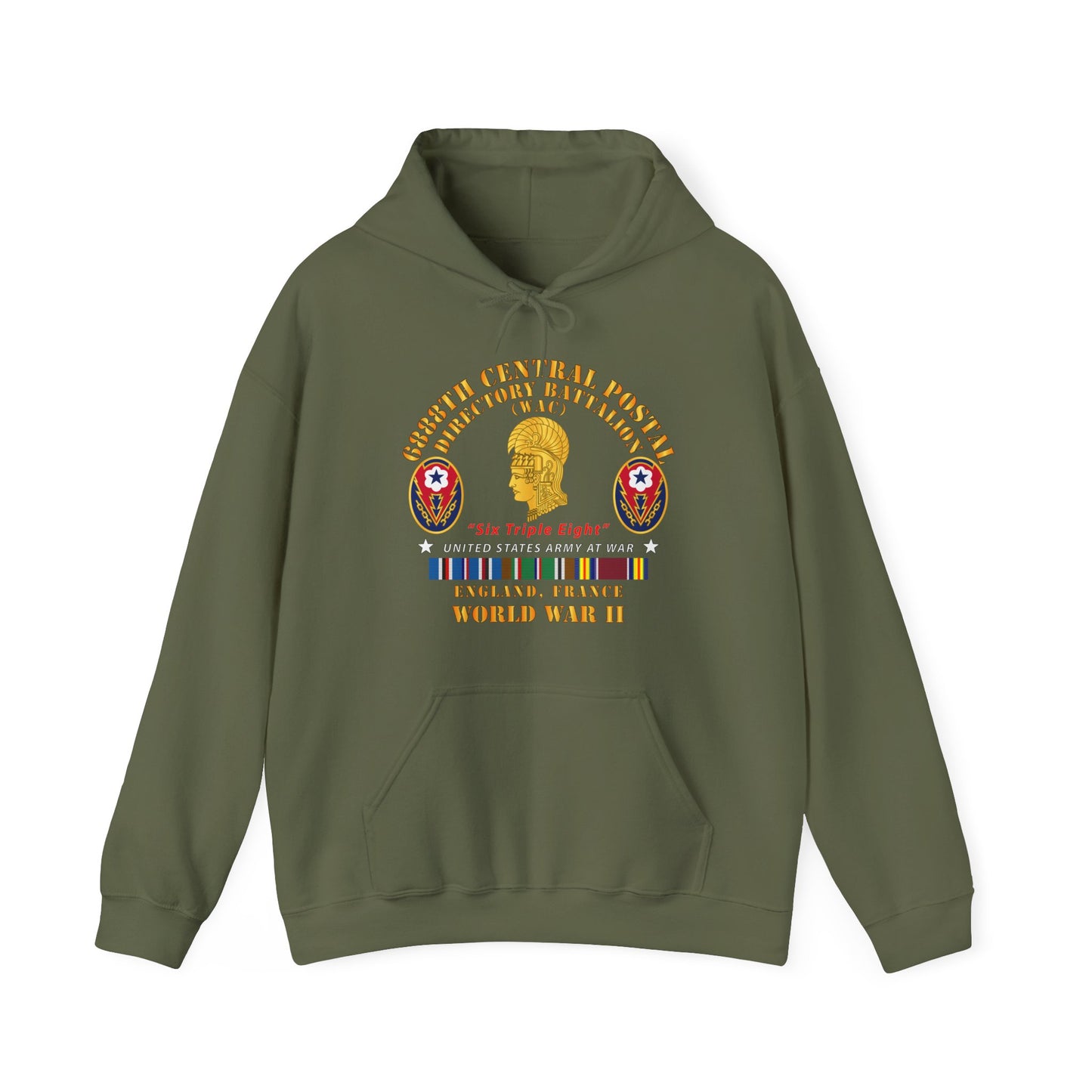 Unisex Heavy Blend Hooded Sweatshirt - Army - 6888th Central Postal Directory Battalion - WWII w EU SVC