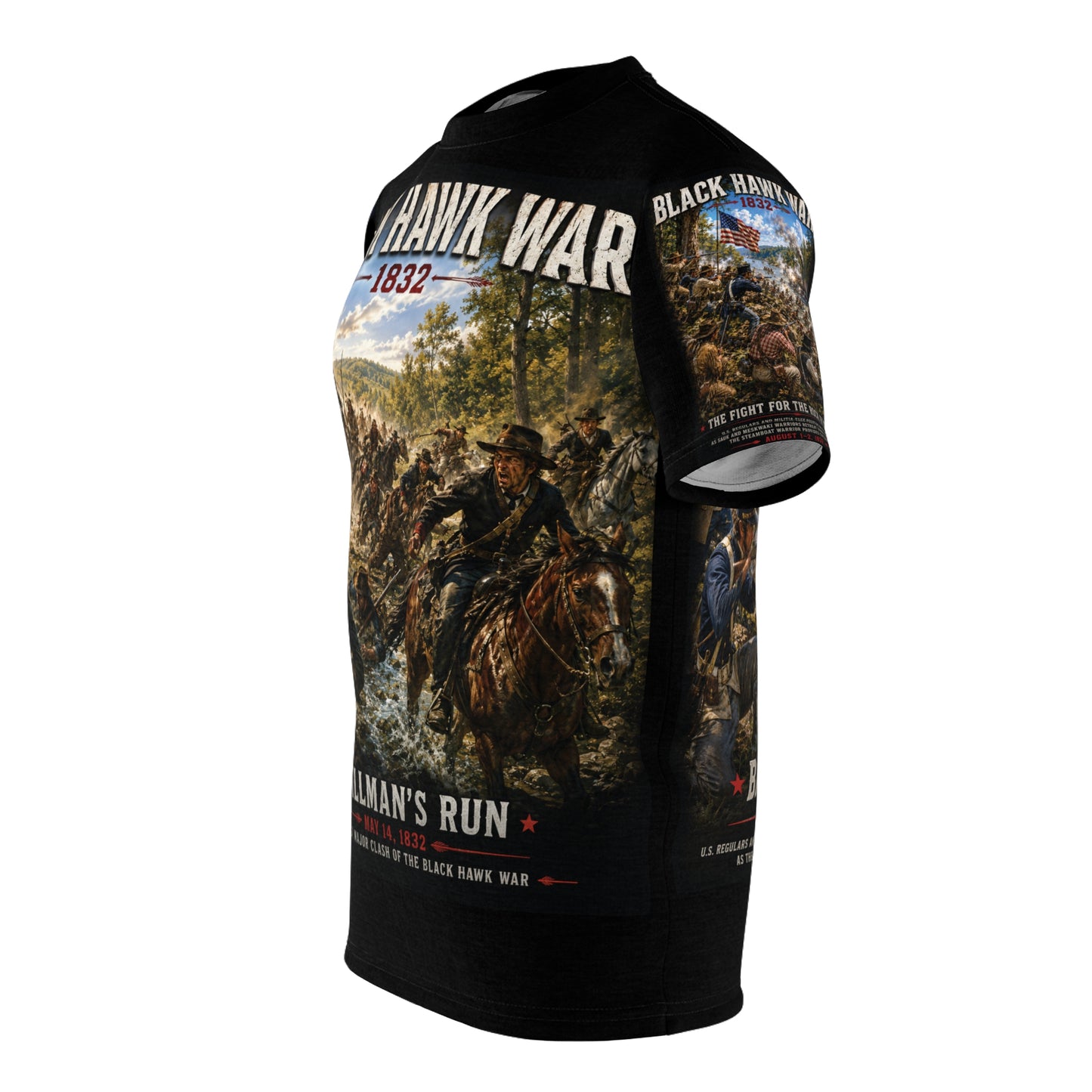Black Hawk Wars (1832) Tribute Tee - "Struggle for Rock River Country - Illinois and Wisconsin"