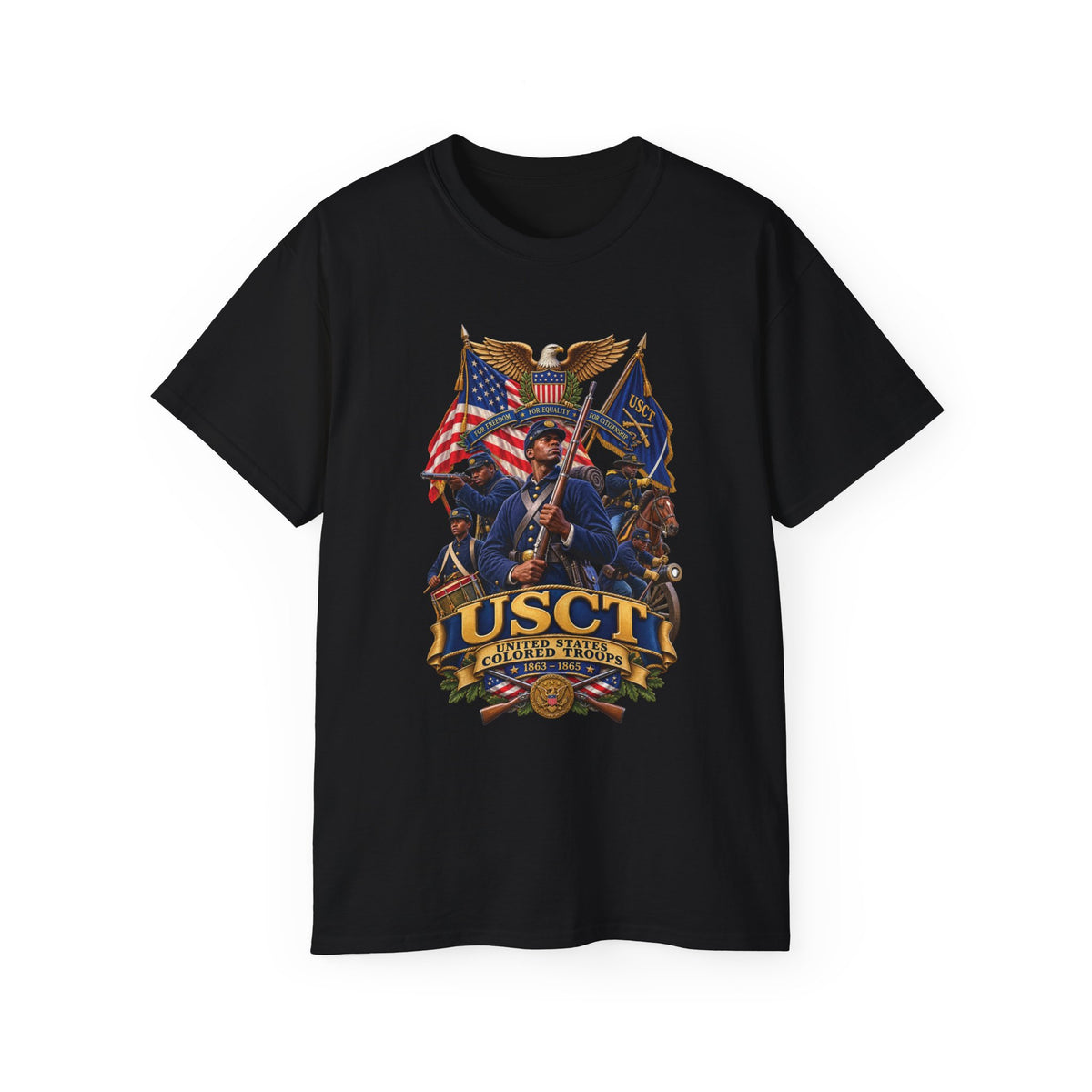 Unisex Ultra Cotton Tee - United States Colored Troops (USCT) - Civil War - 3D - Enhanced