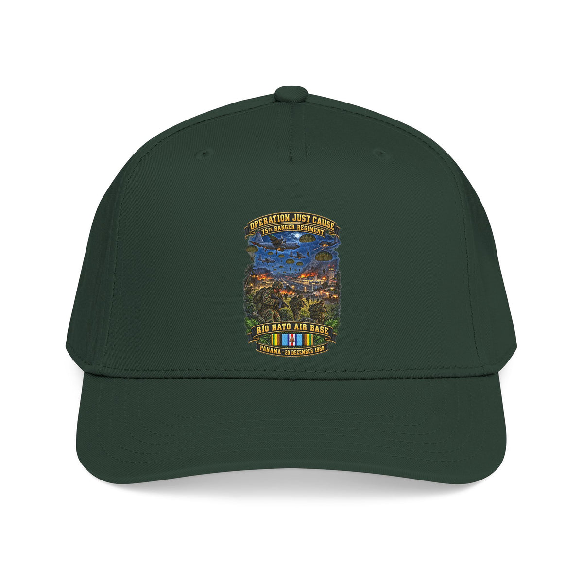 Mid Profile Baseball Cap - SOF - Operation Just Cause  - Panama Invasion 1989 - 75th Ranger Rgt - Rio Hato Air Base - 3D - Enhanced