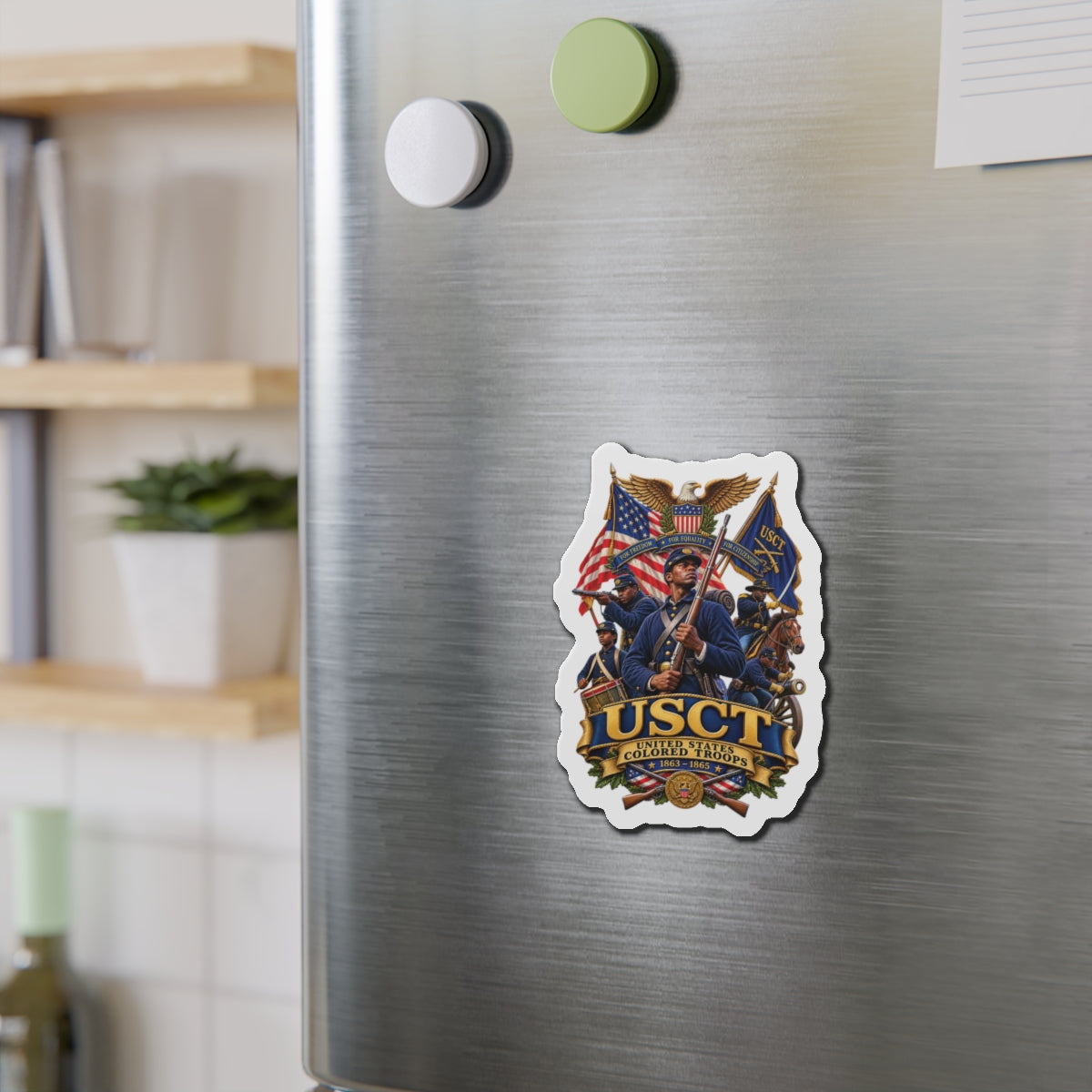Die-Cut Magnets — United States Colored Troops (USCT) - Civil War - 3D - Enhanced