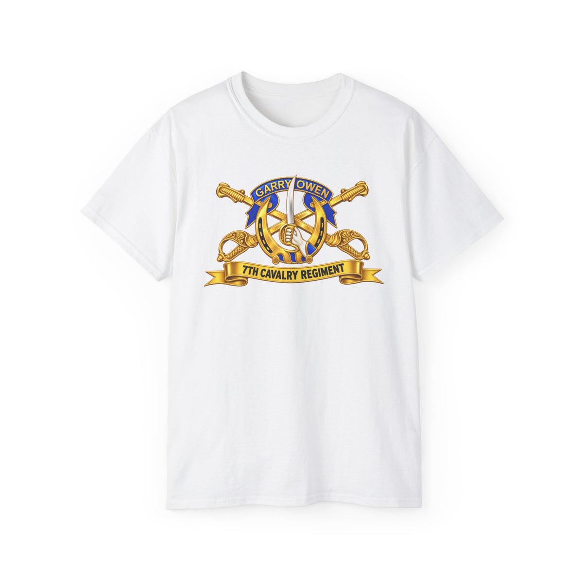 Unisex Ultra Cotton Tee - 7th Cavalry Regiment - DUI, Br, Ribbon wo Scene - 3D - Transparent