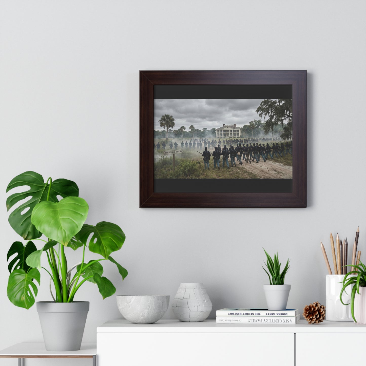 Framed Horizontal Poster — 26th UCS advancing on Johns Creek
