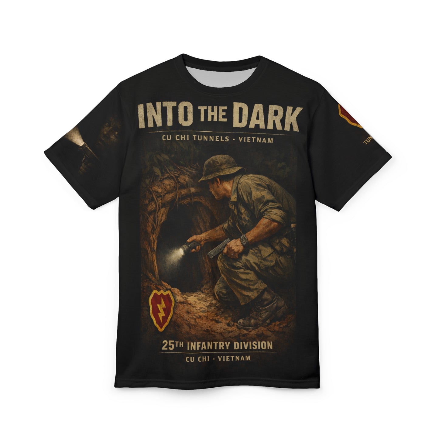 Tunnel Rat Cu Chi Tribute All‑Over Print Tee — 25th Infantry Division Vietnam