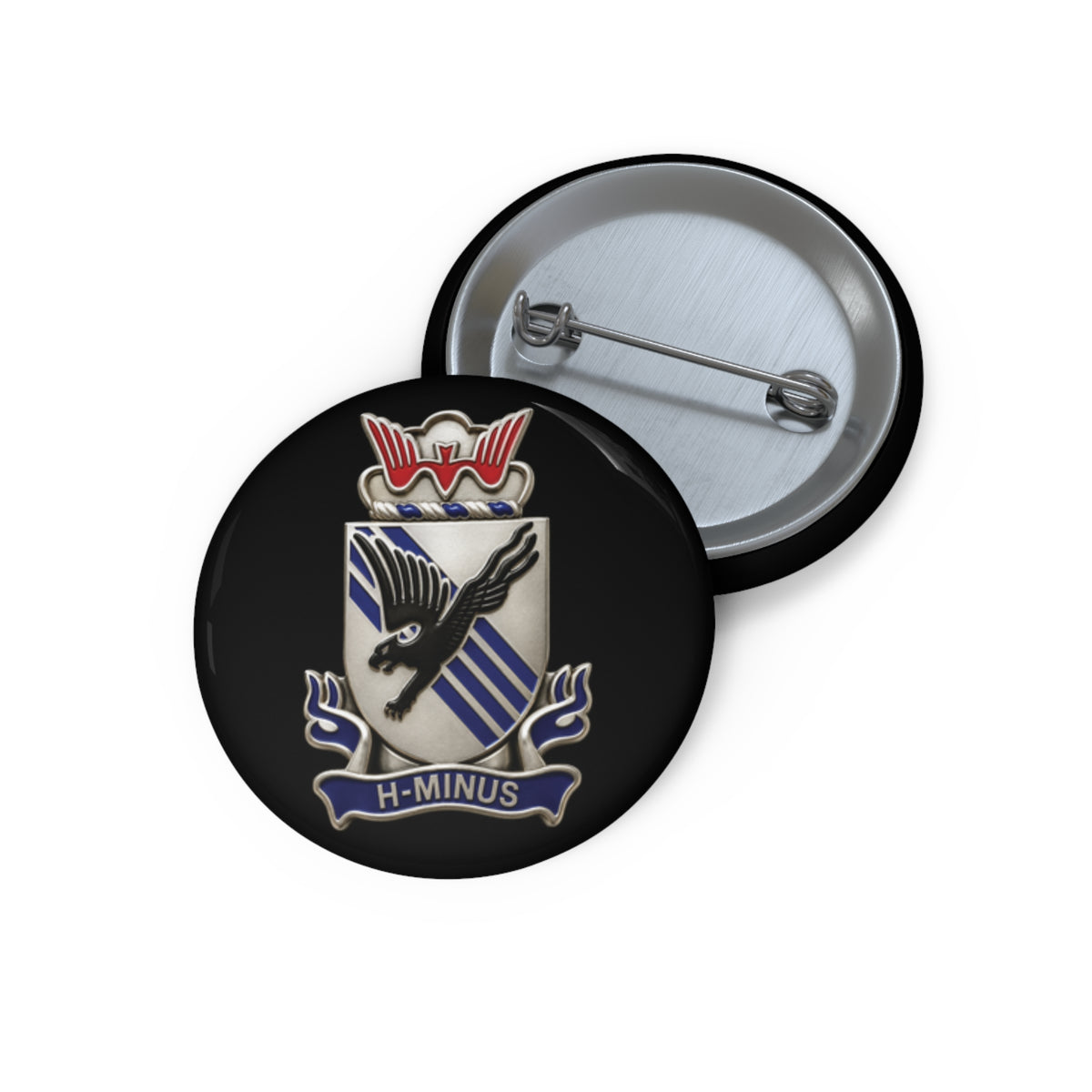 Custom Pin Buttons - Army - 505th Parachute Infantry Regiment (PIR) - DUI - 3D - Enhanced