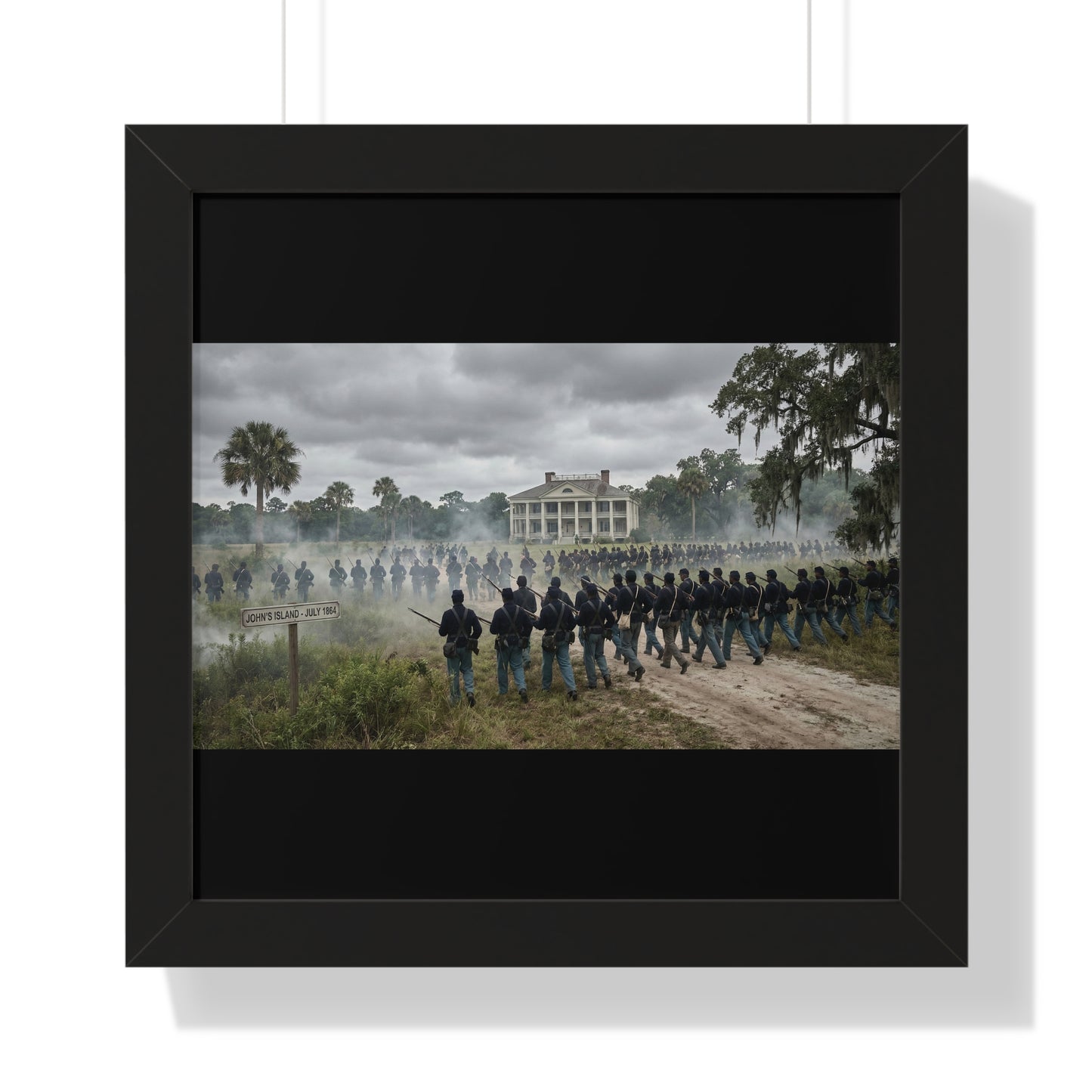 Framed Horizontal Poster — 26th UCS advancing on Johns Creek
