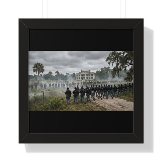 Framed Horizontal Poster — 26th UCS advancing on Johns Creek