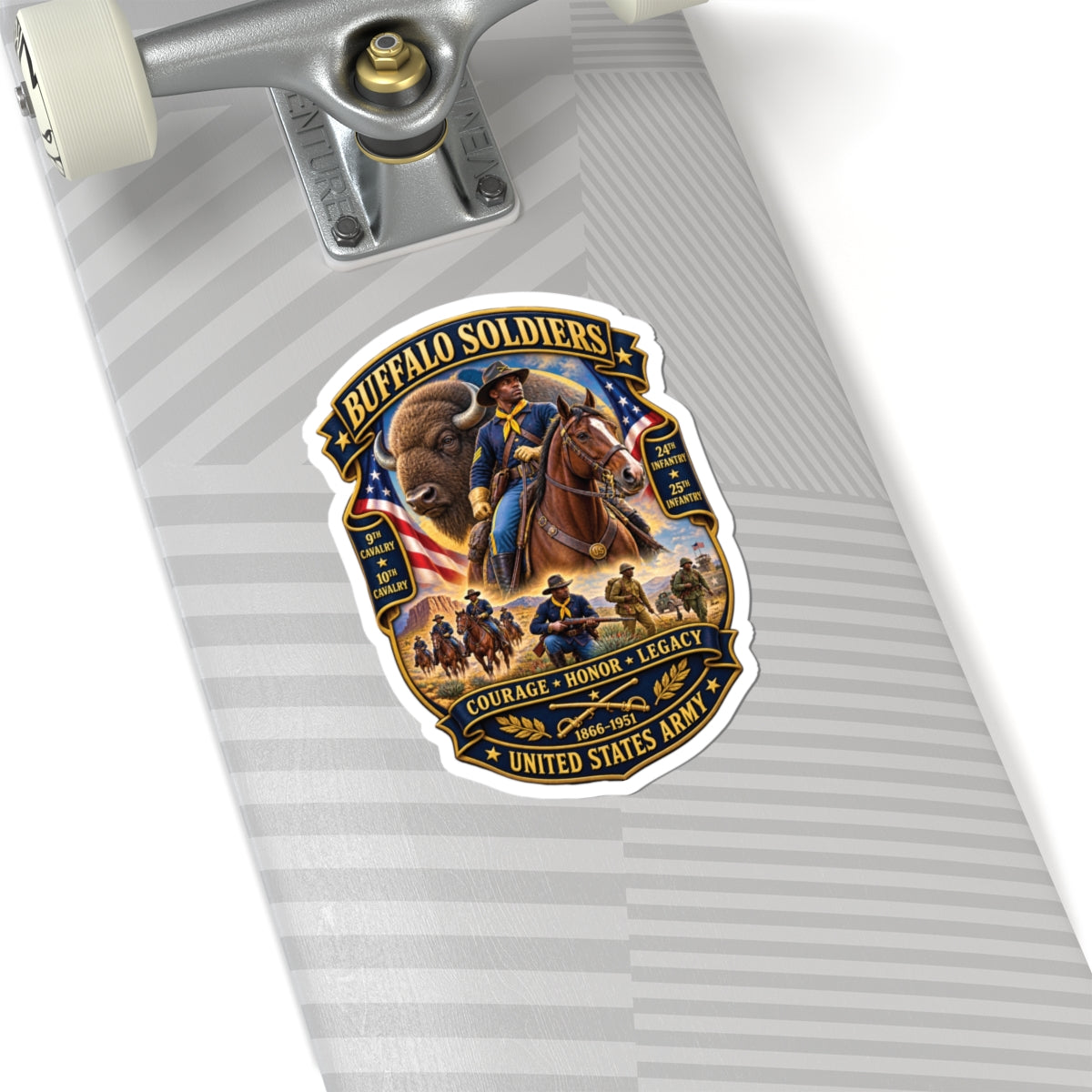 Kiss-Cut Stickers - Overall Buffalo Soldiers Tribute - 3D - Enhanced