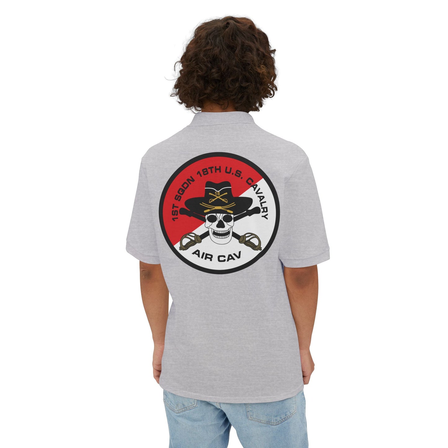 Men's Casual Piqué Polo - 1st Squadron, 18th U.S Cavalry X 300