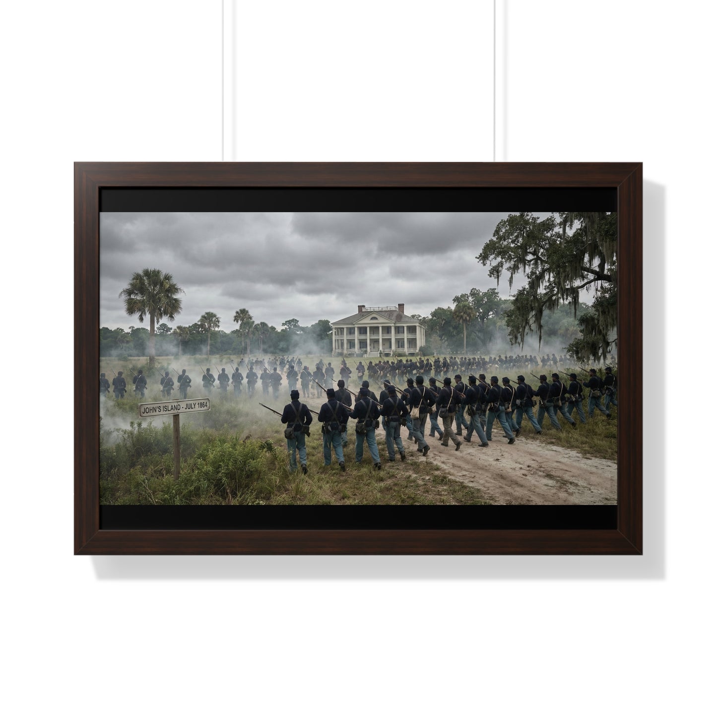 Framed Horizontal Poster — 26th UCS advancing on Johns Creek