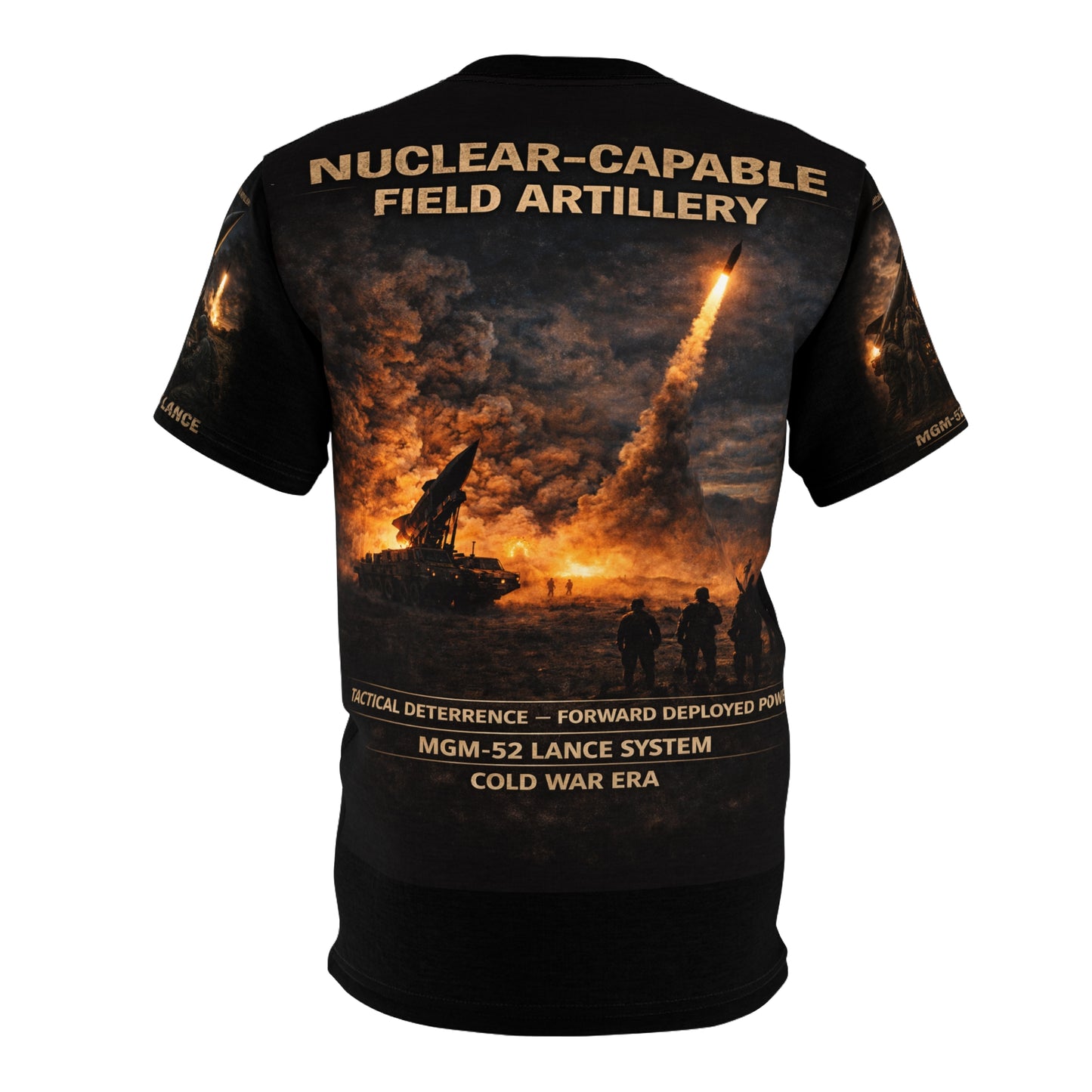 MGM-52 LANCE, 1st Battalion, 12th Field Artillery Tribute - Cut & Sew Tee - Fort Sill OK- Cold War Deterrent (First Lance Missile Battalion)