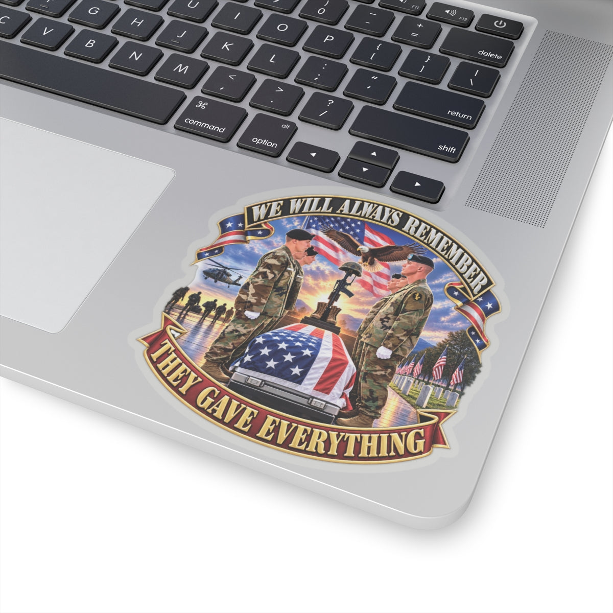 Kiss-Cut Stickers - Emblem - We Will Always Remember - They Gave Everything - 3D - Enhanced