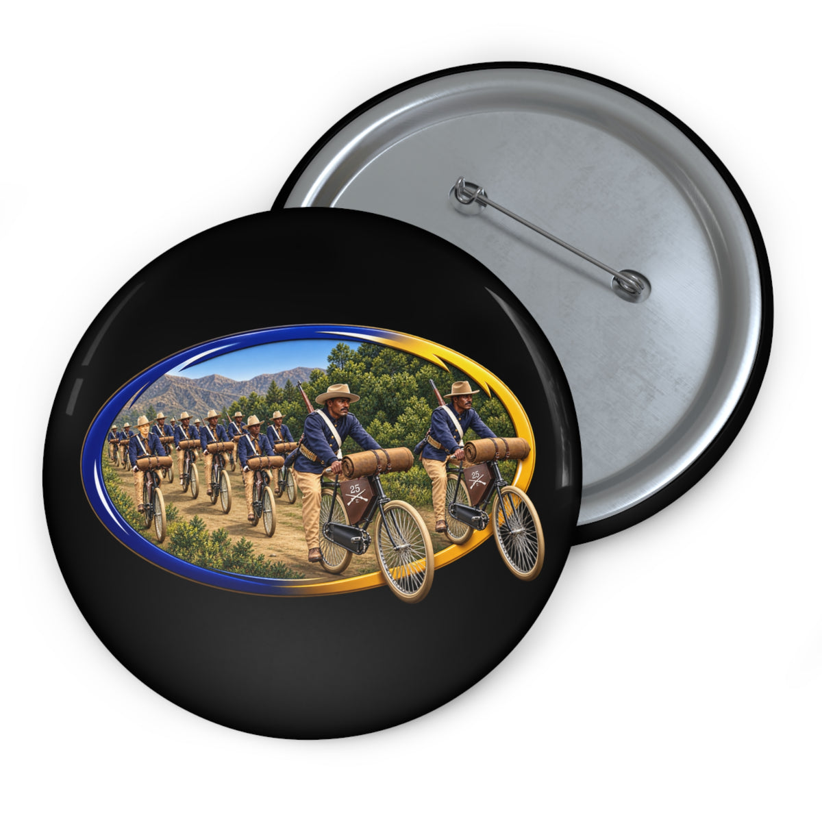 Custom Pin Buttons - CIrcle Riders - 3D - Enhanced