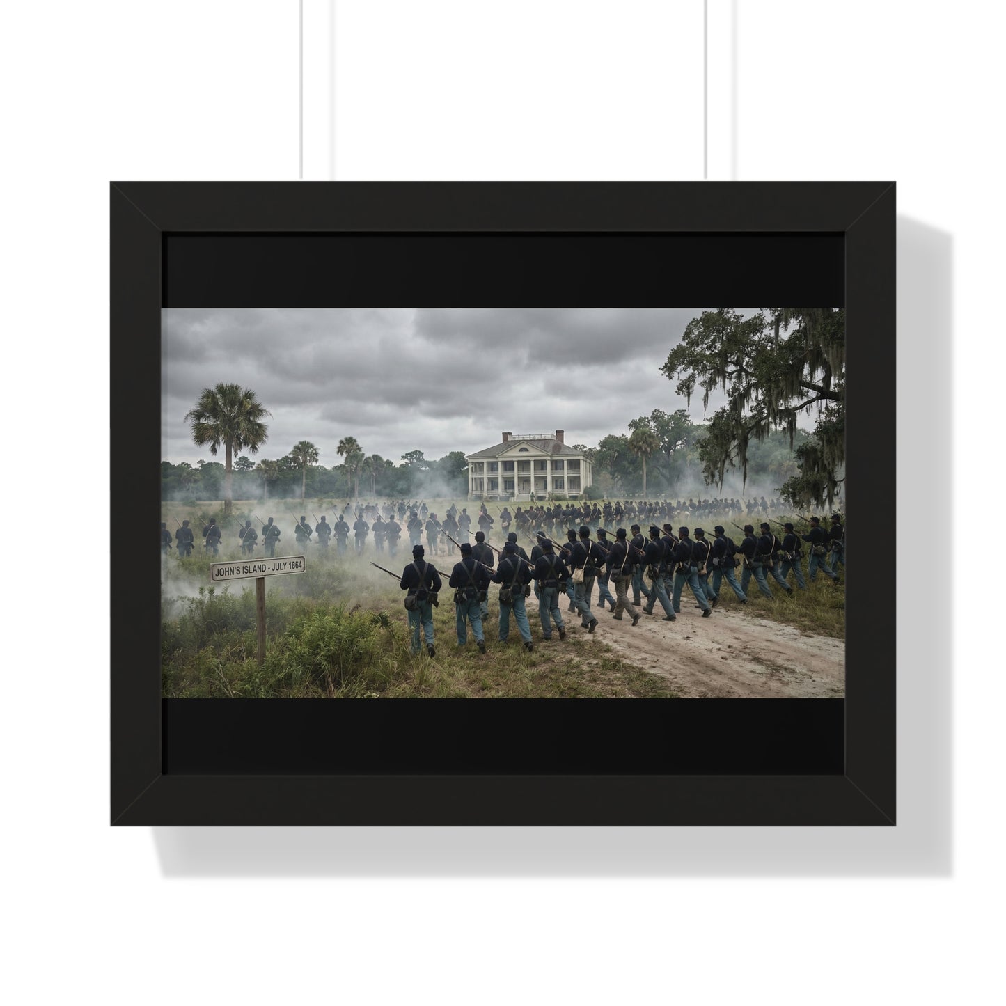 Framed Horizontal Poster — 26th UCS advancing on Johns Creek