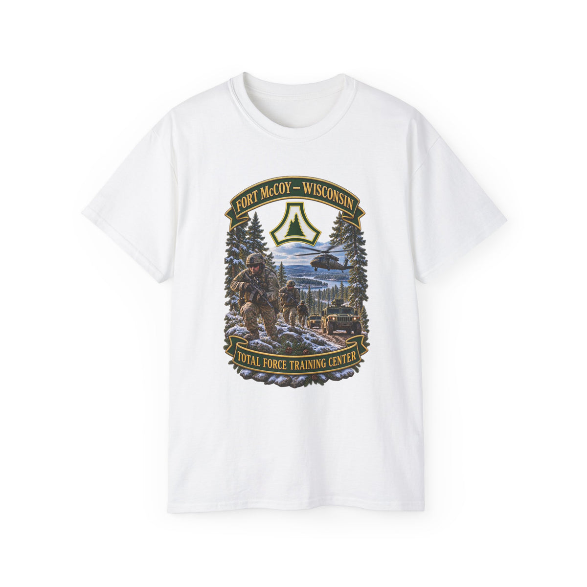Unisex Ultra Cotton Tee - Fort McCoy, Wisconsin - DUI - Total Force Training Center - 3D - Enhanced
