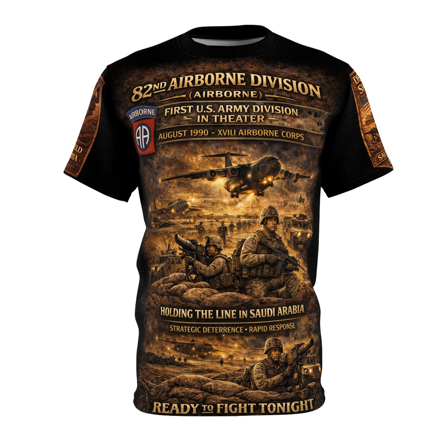 82nd Airborne Division Operation Desert Shield Tribute Tee — Saudi Arabia