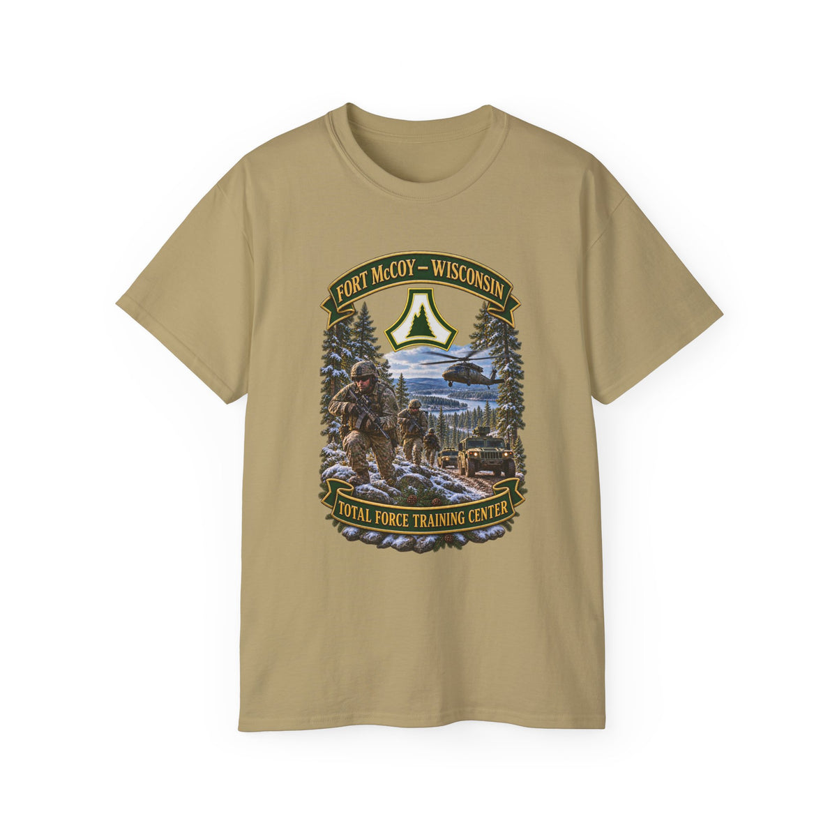 Unisex Ultra Cotton Tee - Fort McCoy, Wisconsin - DUI - Total Force Training Center - 3D - Enhanced
