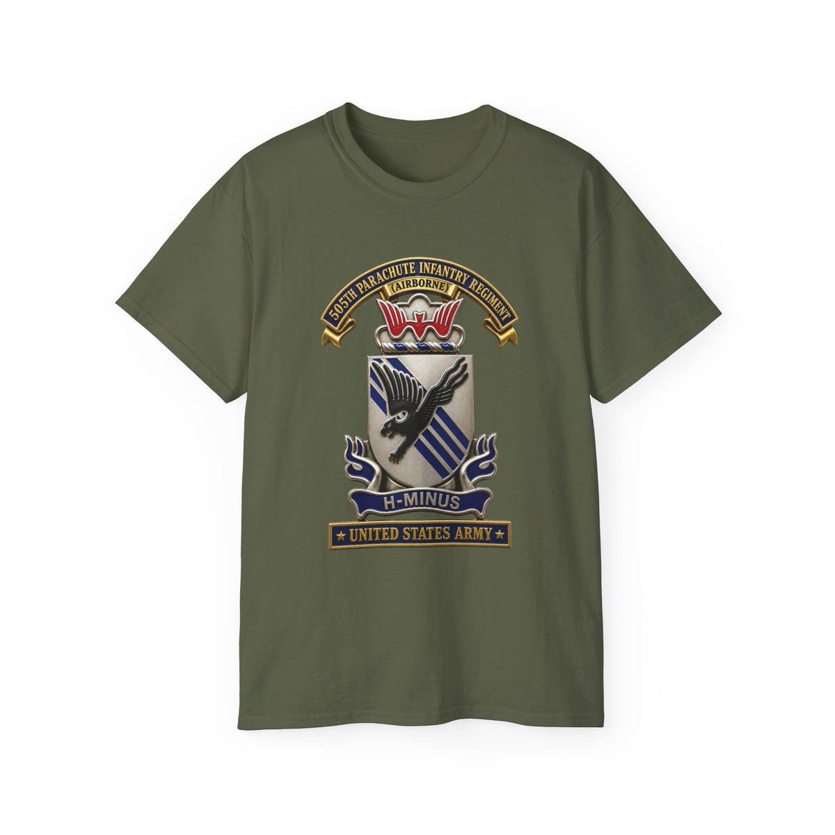 Unisex Ultra Cotton Tee - Army - 505th Parachute Infantry Regiment (PIR) - DUI - United States Army - 3D - Enhanced