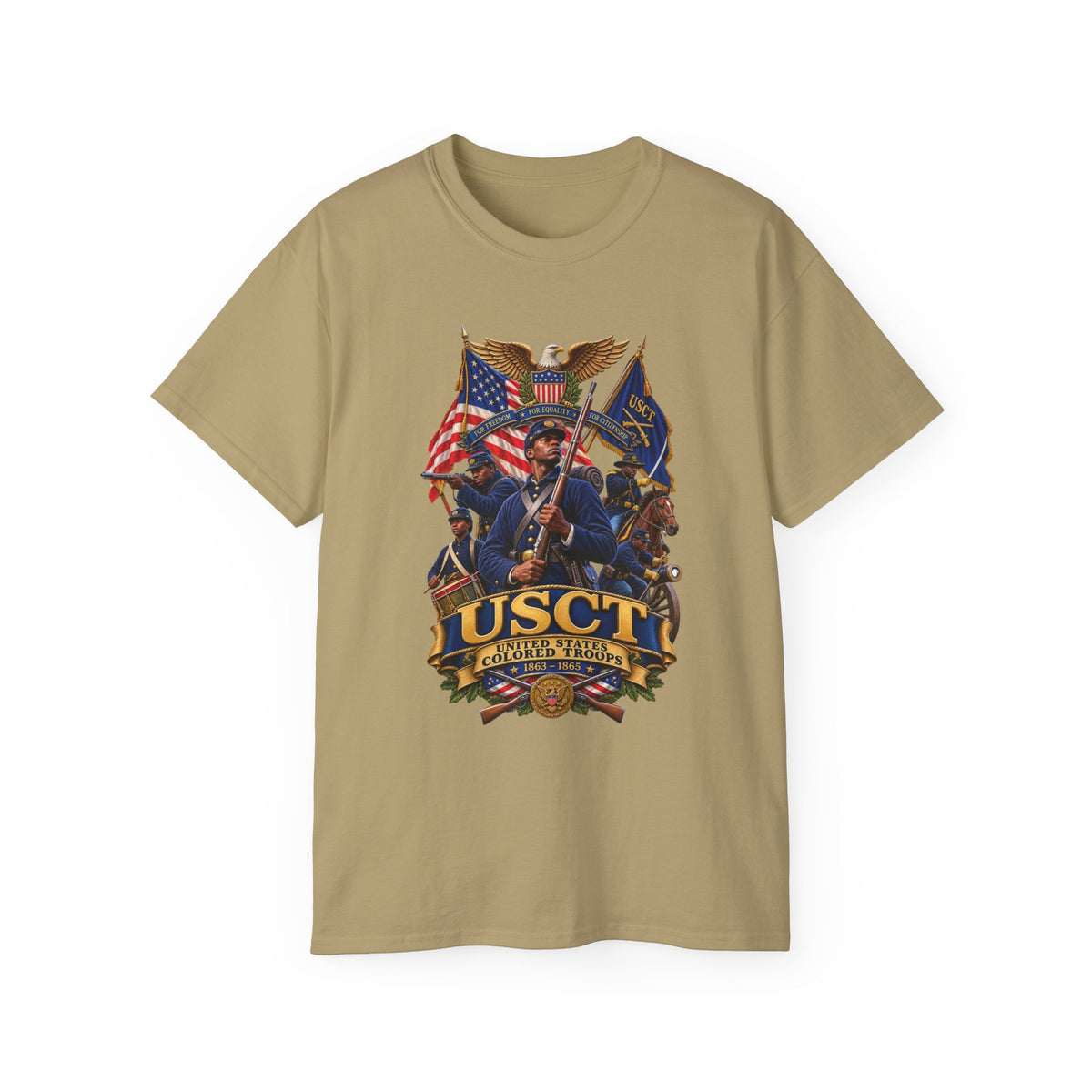 Unisex Ultra Cotton Tee - United States Colored Troops (USCT) - Civil War - 3D - Enhanced