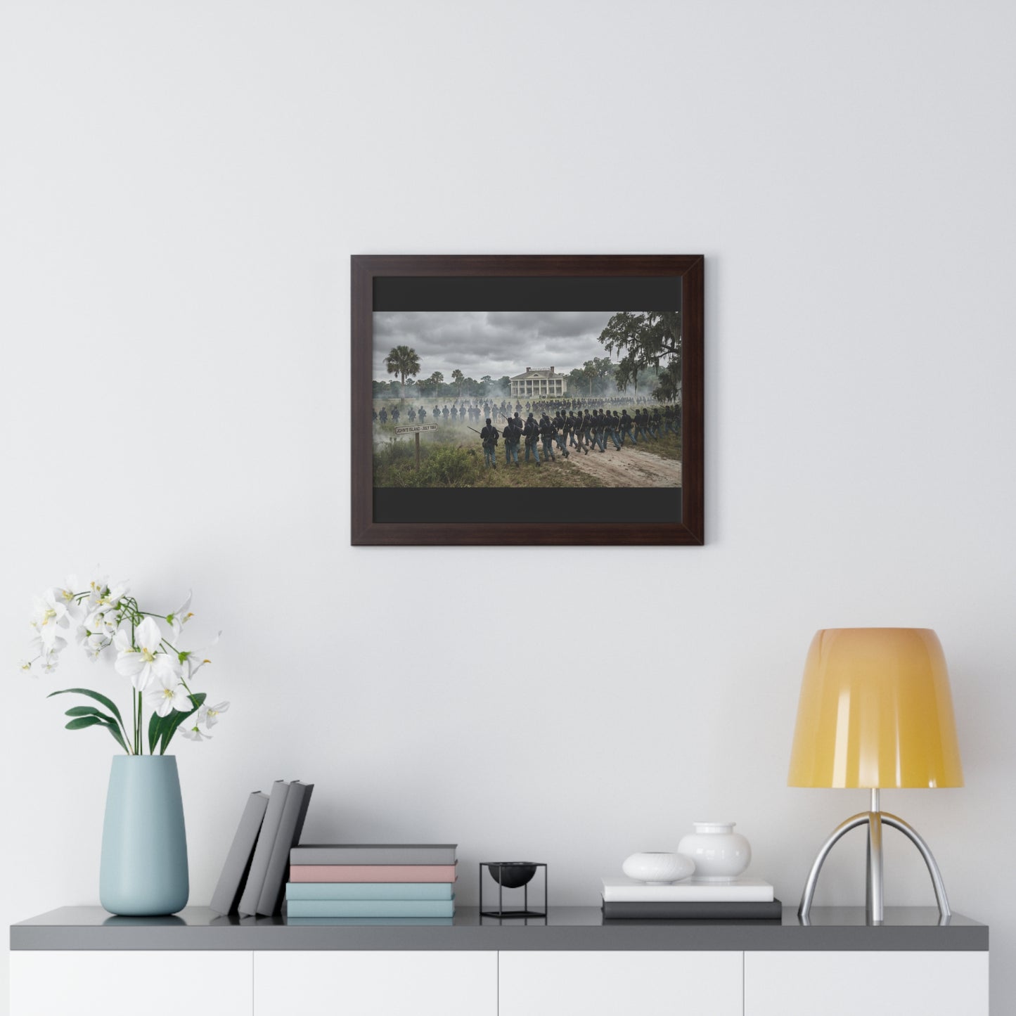 Framed Horizontal Poster — 26th UCS advancing on Johns Creek