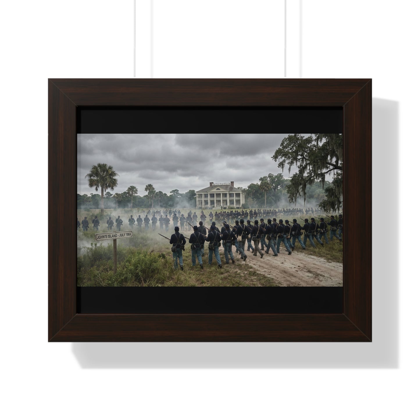 Framed Horizontal Poster — 26th UCS advancing on Johns Creek