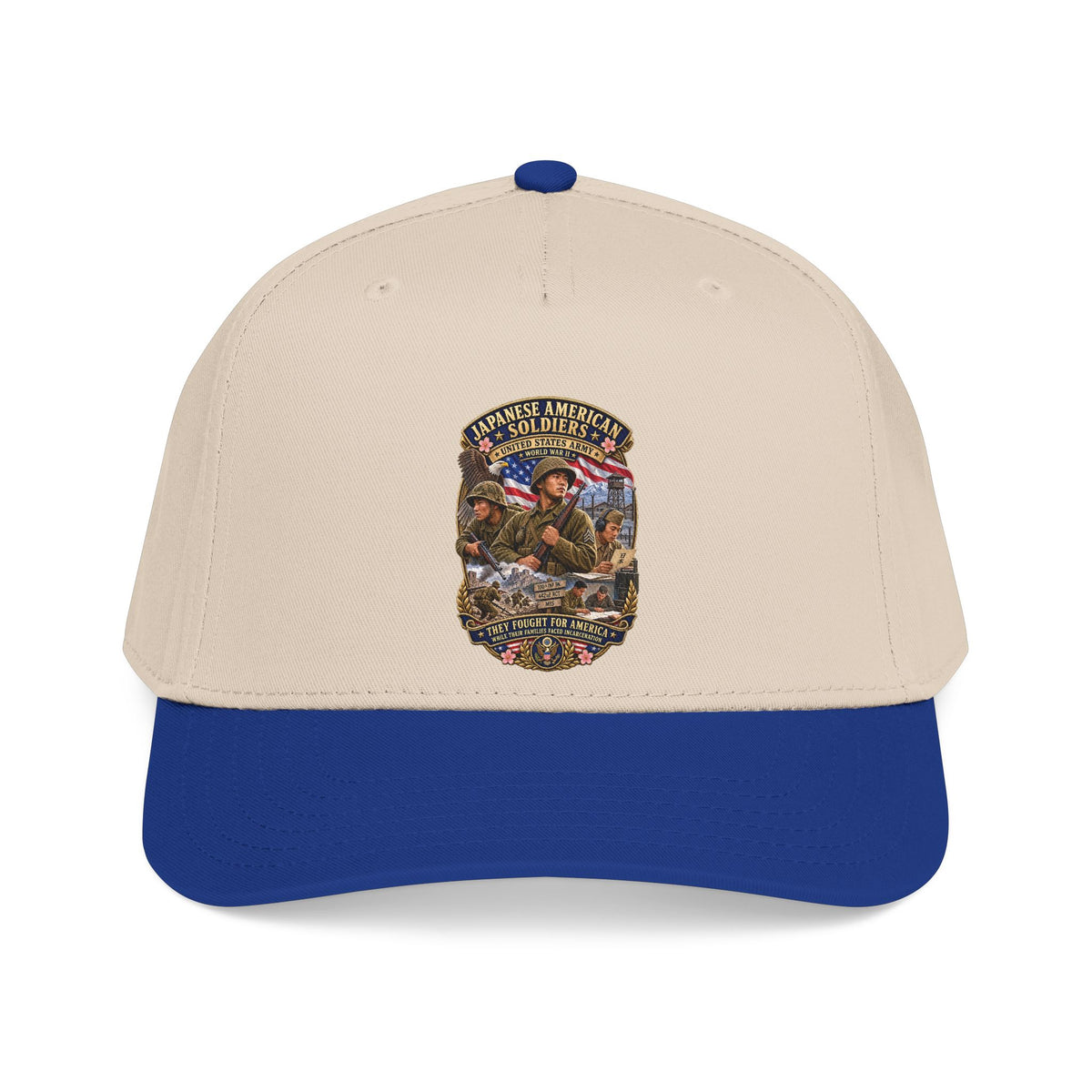 Mid Profile Baseball Cap - Japanese American WWII Soldiers - 3D - Enhanced