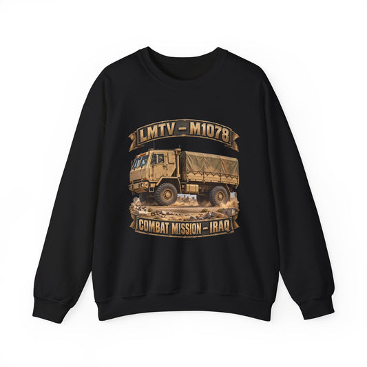Crewneck Sweatshirt - Army - LMTV - 1078 - Combat Mission - Iraq - 3D - Enhanced