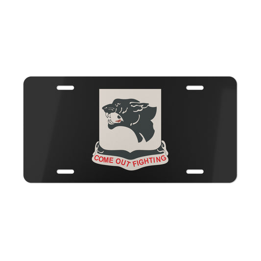 License Plate - Army - 761st Tank Battalion - Black Panthers wo Txt