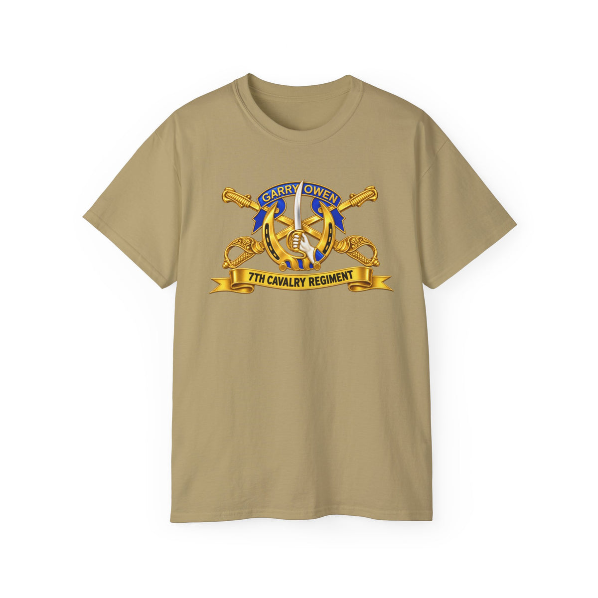Unisex Ultra Cotton Tee - 7th Cavalry Regiment - DUI, Br, Ribbon wo Scene - 3D - Transparent