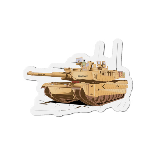 Tank Die-Cut Magnet - M1A1 Abrams Tank Design