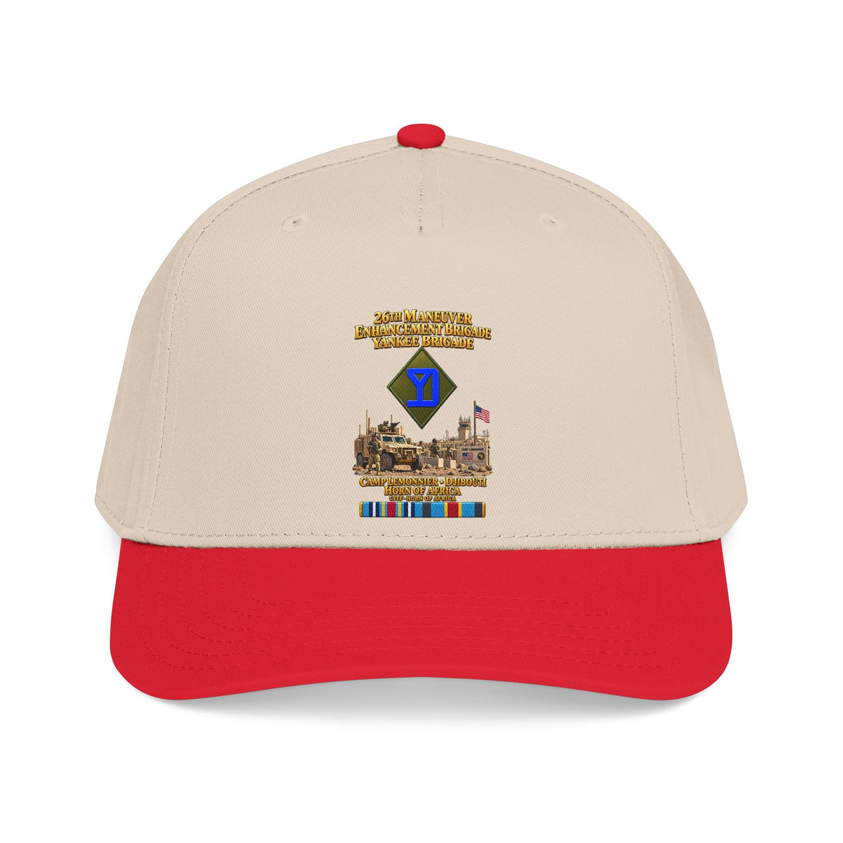 Mid Profile Baseball Cap - Army- 26th Maneuver Enhancement Brigade - Camp Lemonnier, Djibouti - Horn of Africa - CJTF - HOA - 3D - Enhanced