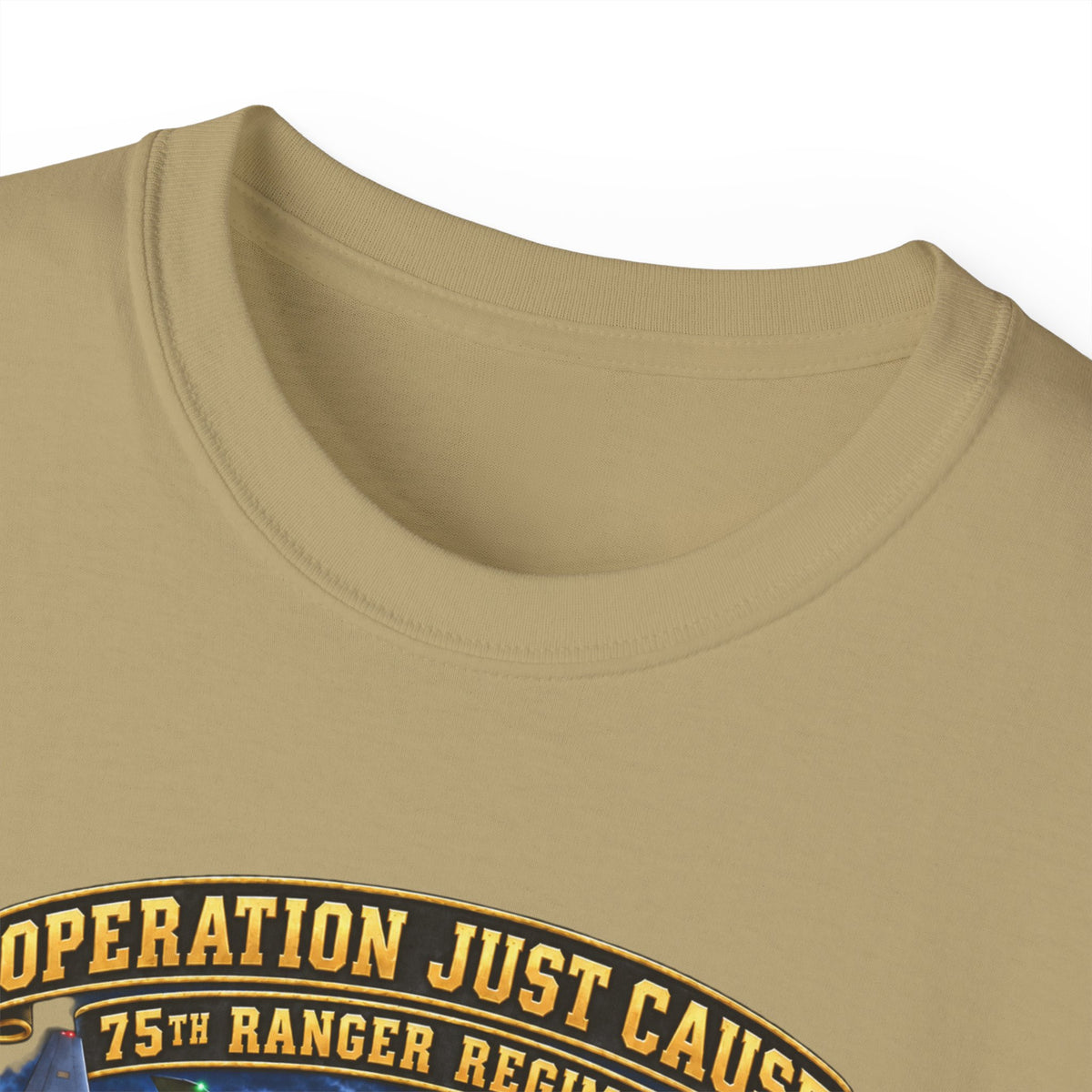 Unisex Ultra Cotton Tee - SOF - Operation Just Cause  - Panama Invasion 1989 - 75th Ranger Rgt - Rio Hato Air Base - 3D - Enhanced