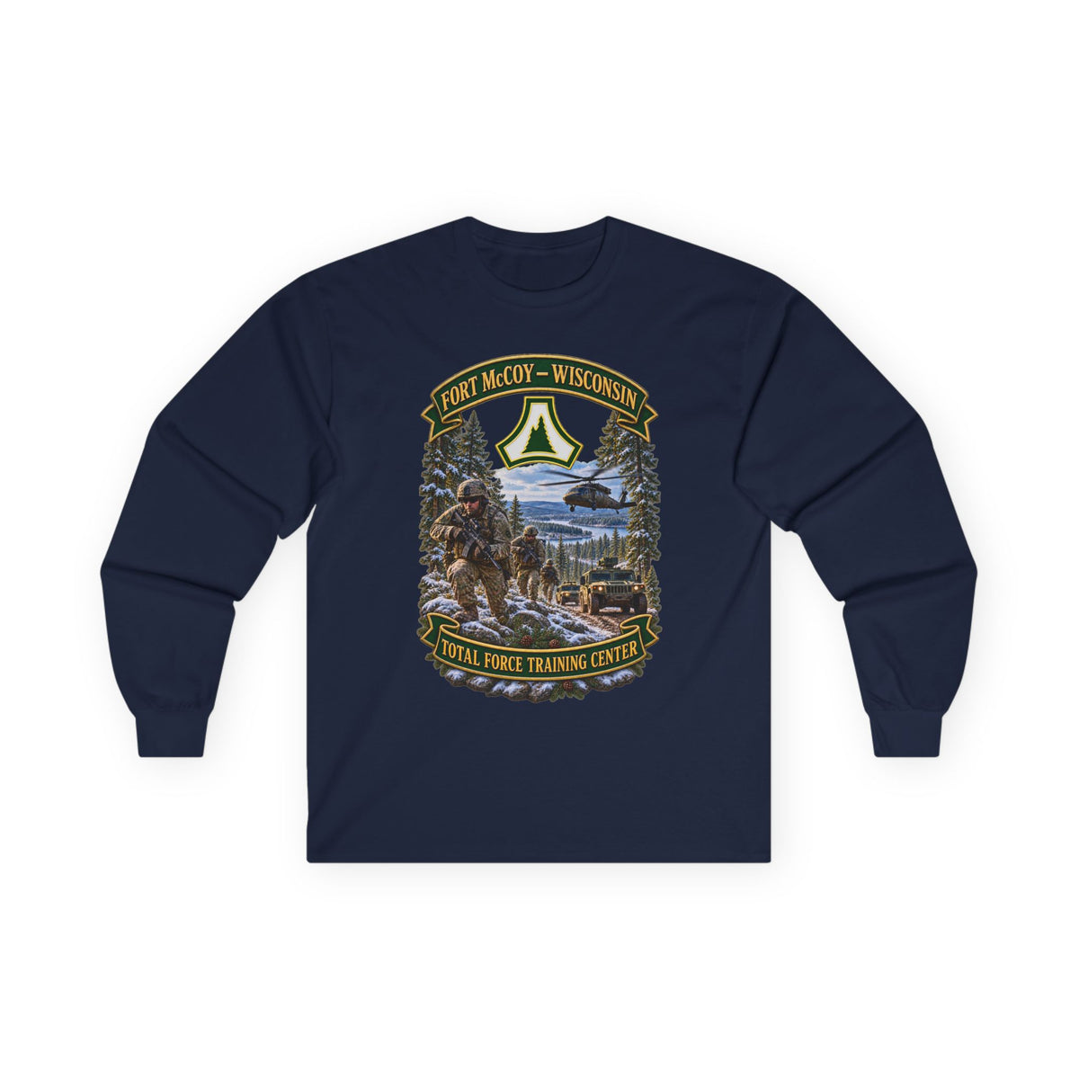 Unisex Ultra Cotton Long Sleeve Tee - Fort McCoy, Wisconsin - DUI - Total Force Training Center - 3D - Enhanced