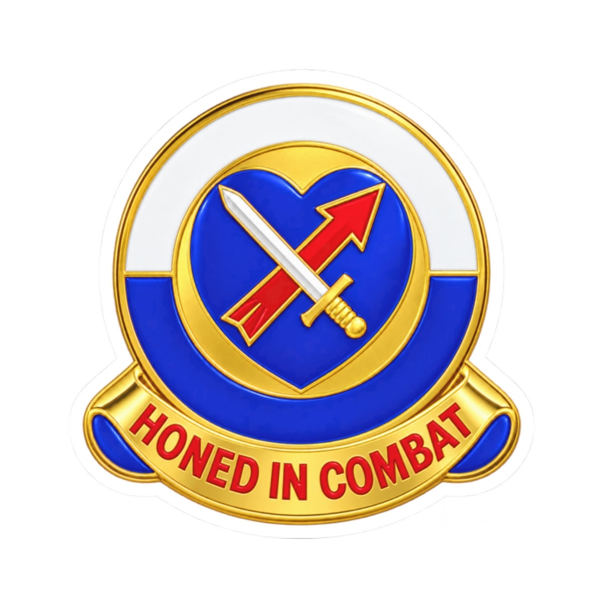 Kiss-Cut Stickers - Army - XXIV Corps - DUI without Text - 3D - Transparent