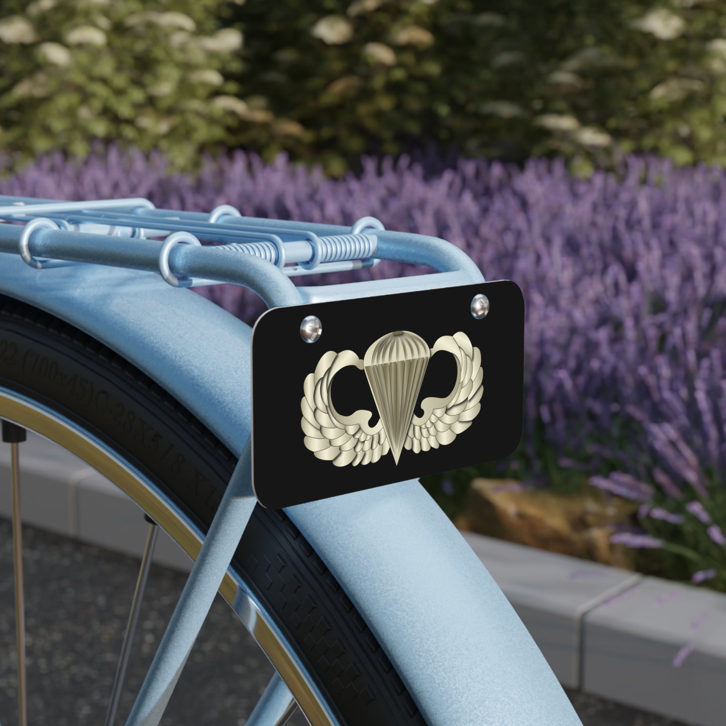 Mini License Plate - Airborne Badge