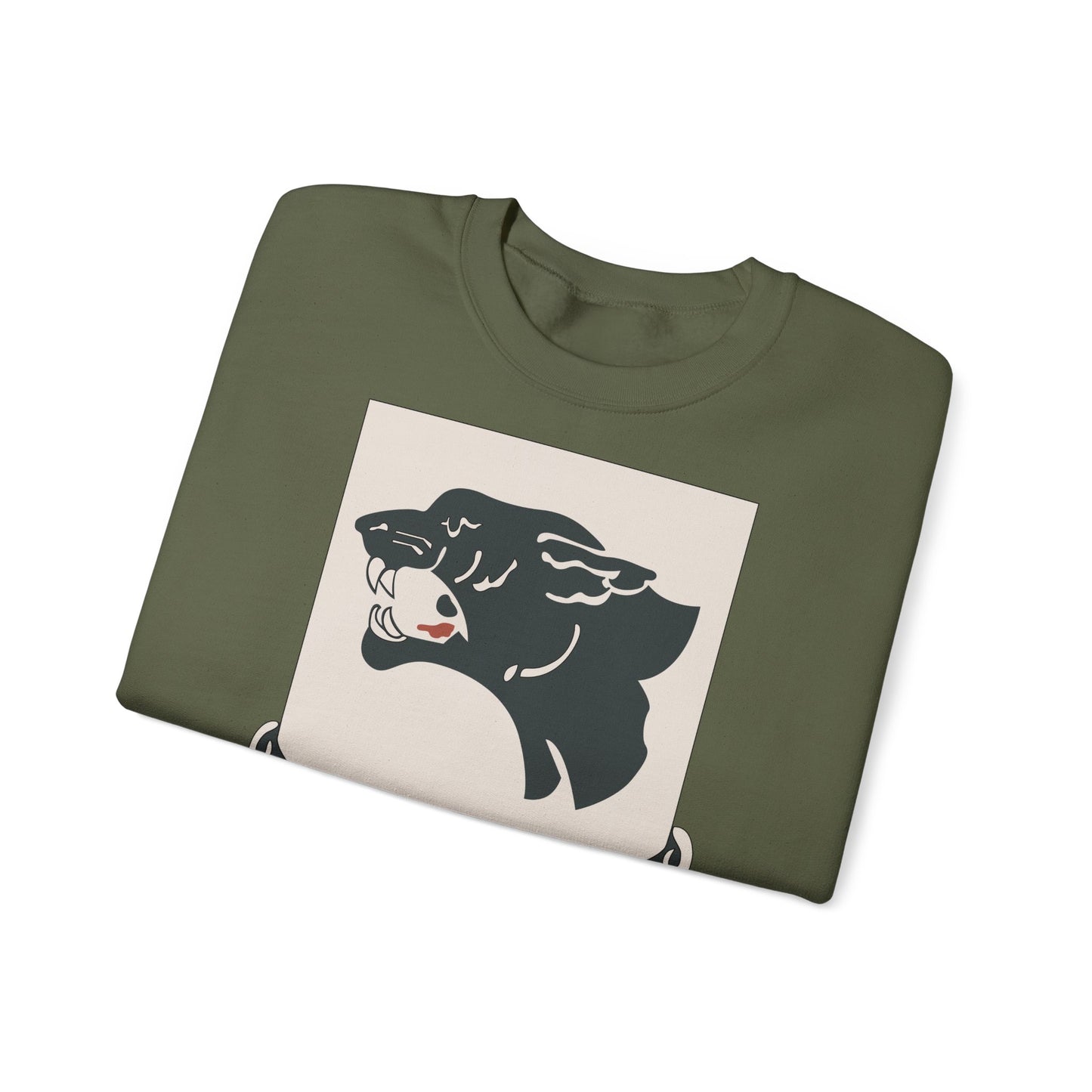 Crewneck Sweatshirt - Army - 761st Tank Battalion - Black Panthers wo Txt