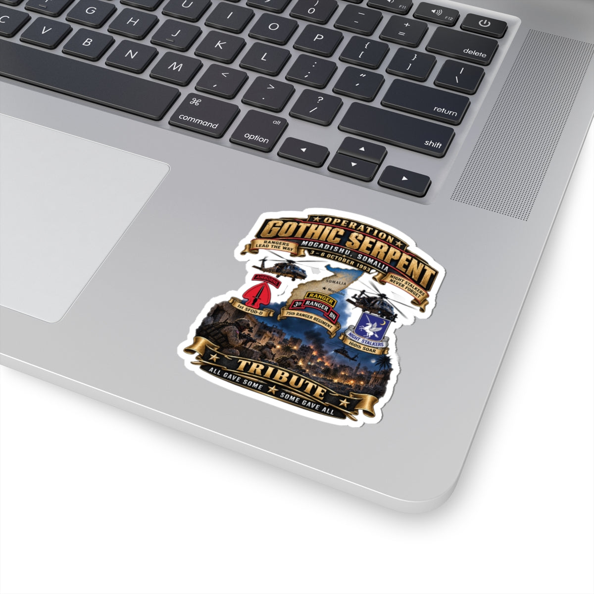 Kiss-Cut Stickers - Operation Gothic Serpent - Mogadishi, Somalia - 3-6 Oct 1993 Tribute - 3D - Enhanced