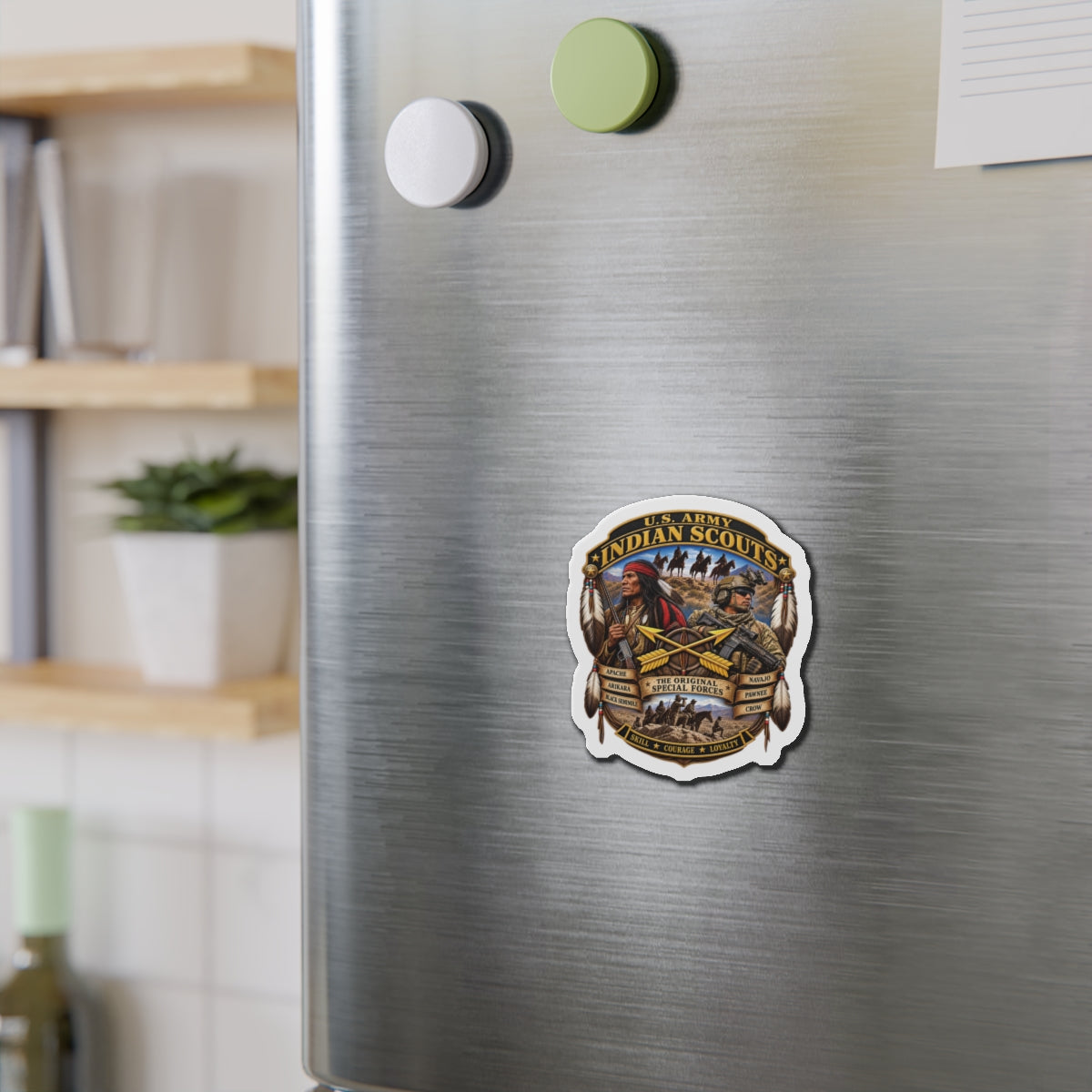 Die-Cut Magnets — United States Indian Scouts (USS) - Original Special Forces - 3D - Enhanced
