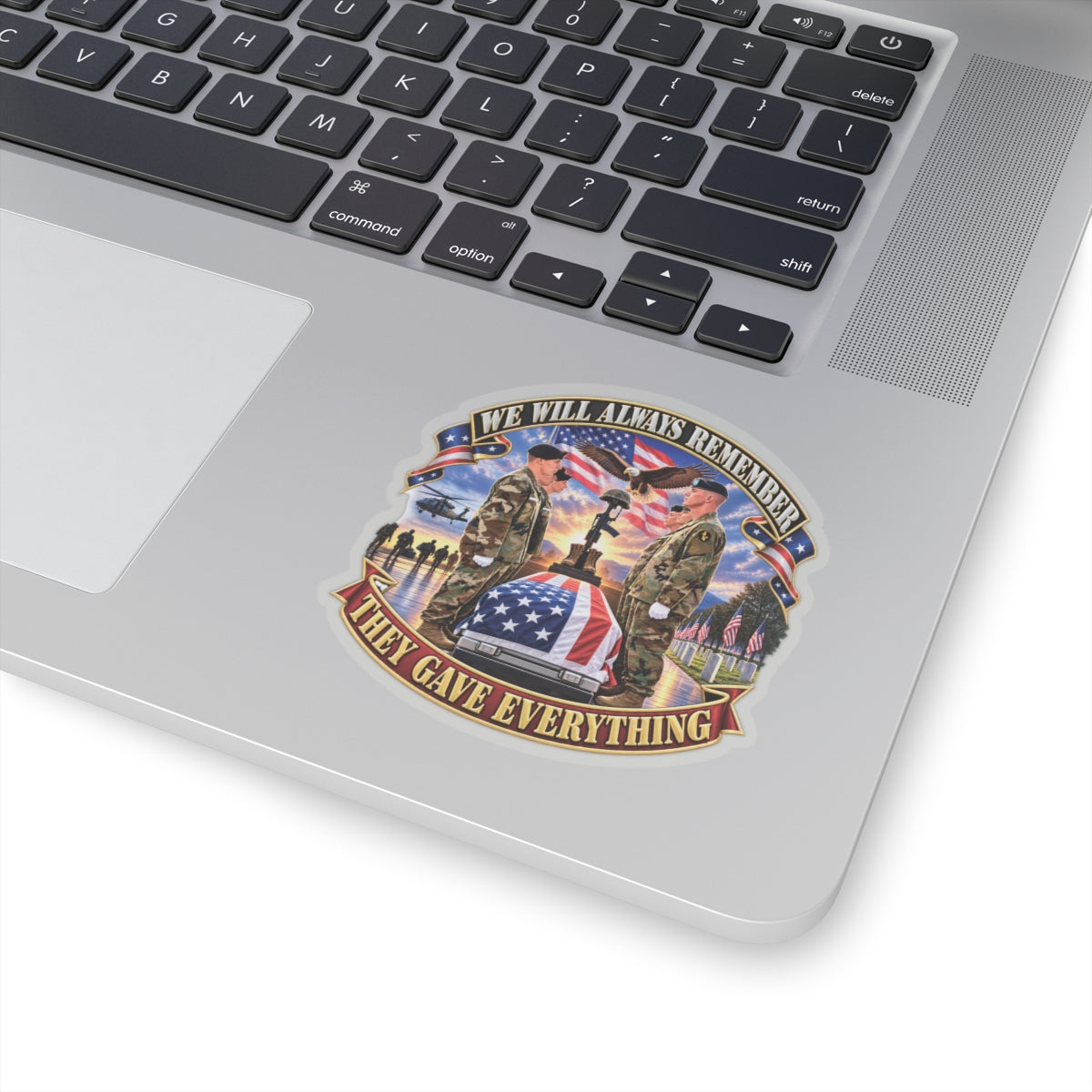 Kiss-Cut Stickers - Emblem - We Will Always Remember - They Gave Everything - 3D - Enhanced