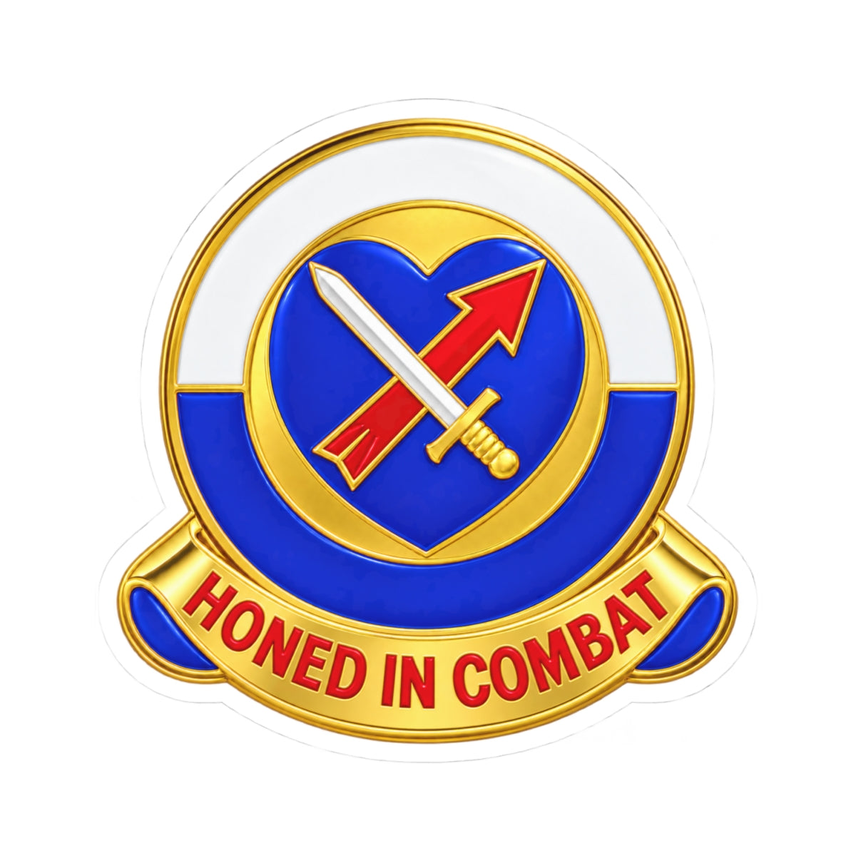 Kiss-Cut Stickers - Army - XXIV Corps - DUI without Text - 3D - Transparent
