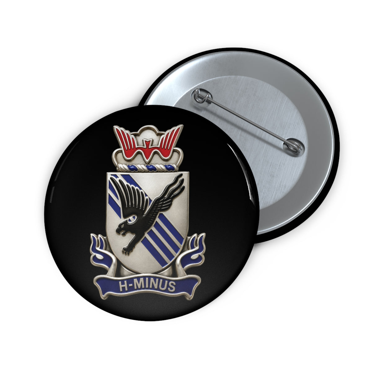 Custom Pin Buttons - Army - 505th Parachute Infantry Regiment (PIR) - DUI - 3D - Enhanced