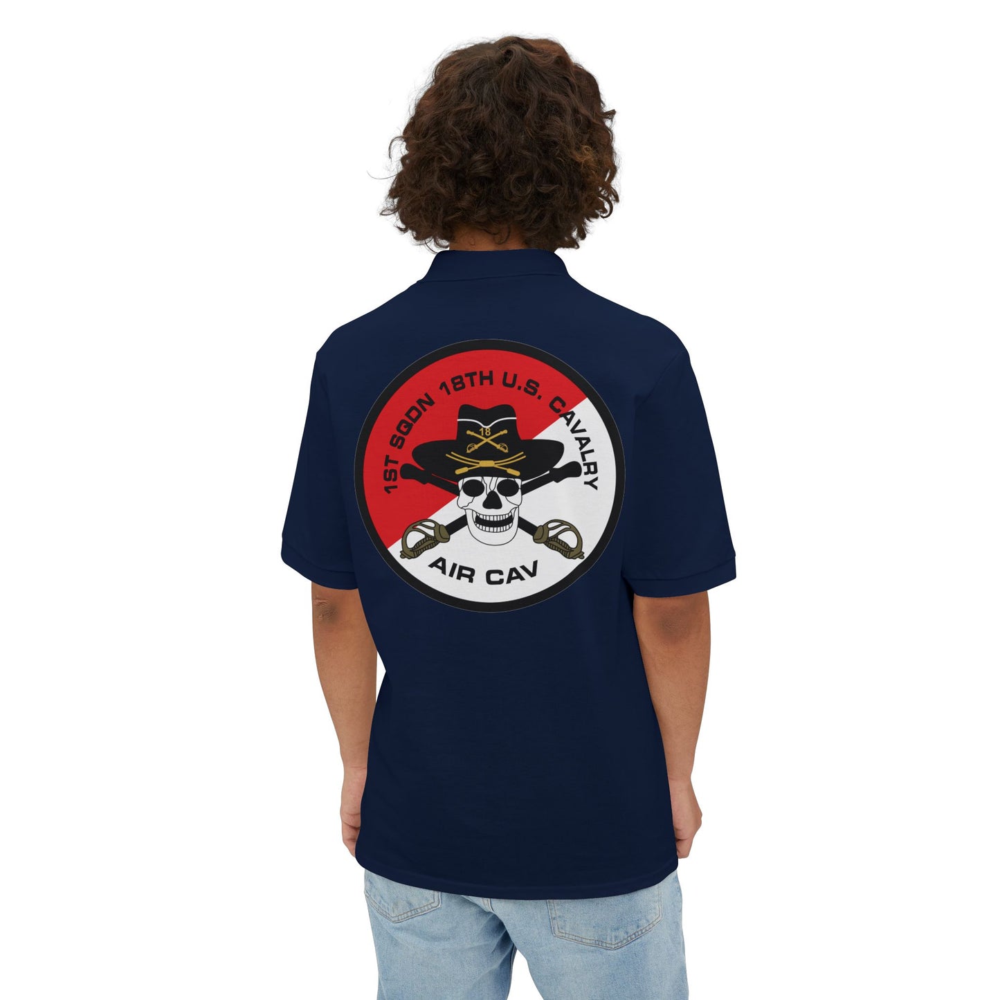 Men's Casual Piqué Polo - 1st Squadron, 18th U.S Cavalry X 300