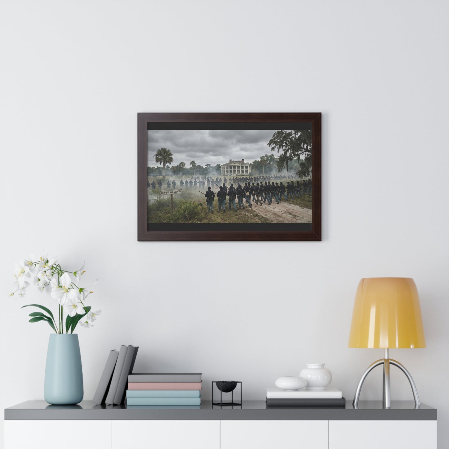 Framed Horizontal Poster — 26th UCS advancing on Johns Creek