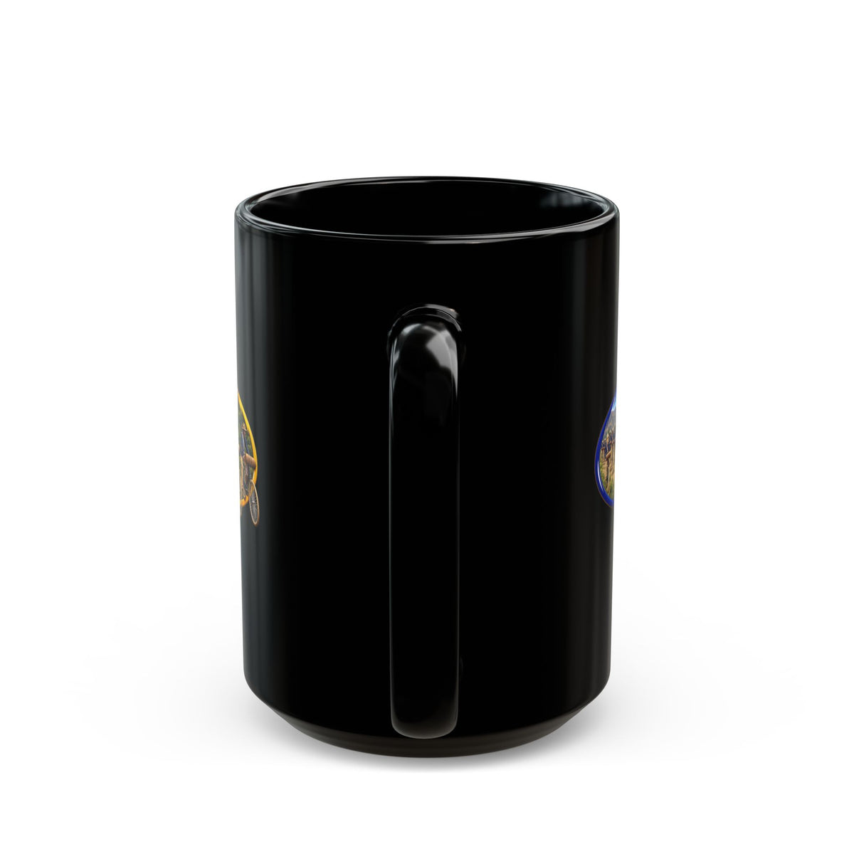 Black Mug  (15oz) - CIrcle Riders - 3D - Enhanced