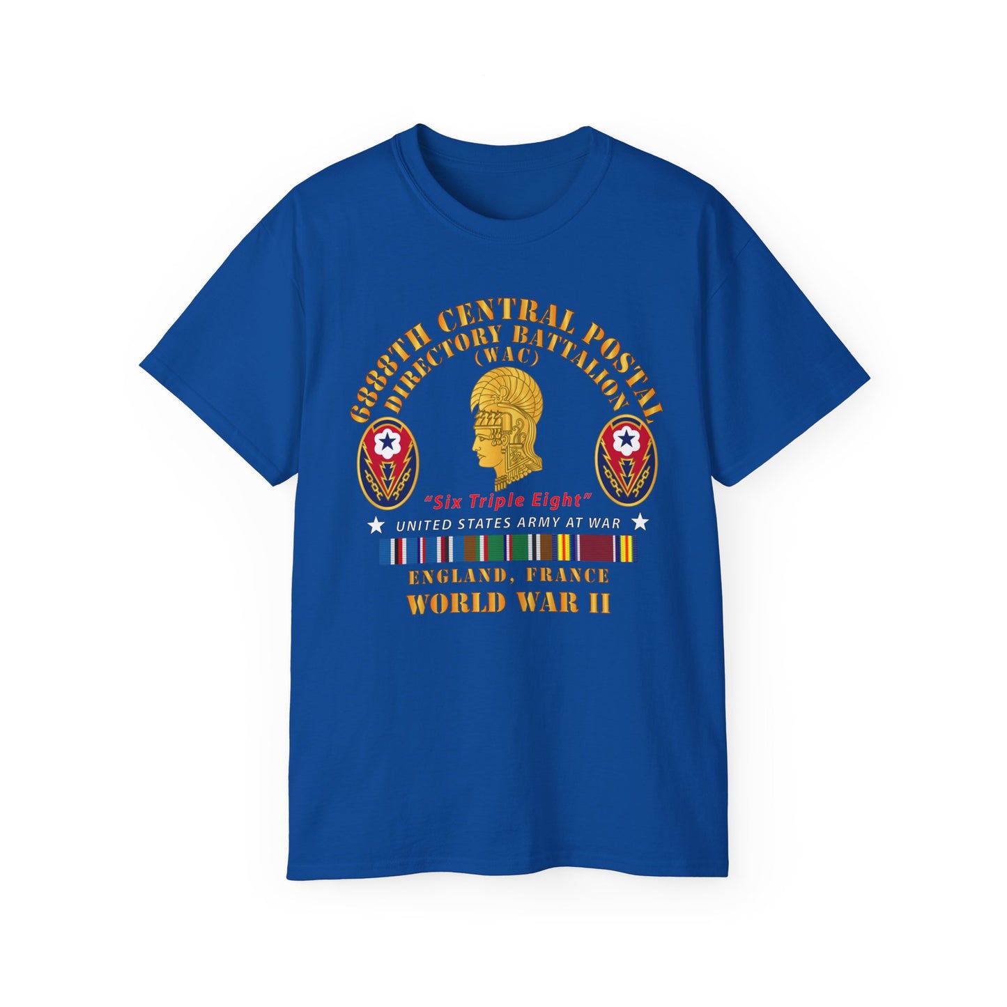 Unisex Ultra Cotton Tee - Army - 6888th Central Postal Directory Battalion - World War II Service Medals