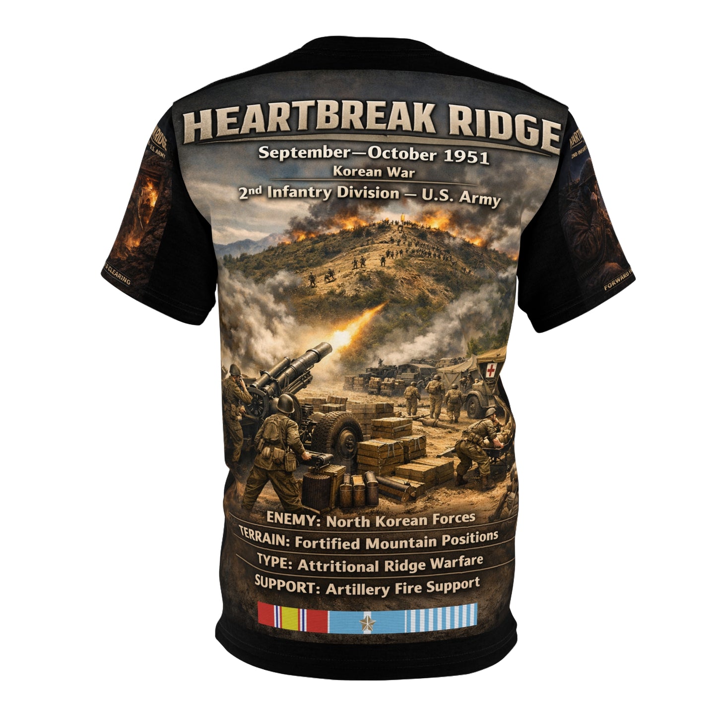 2nd Infantry Division "Heartbreak Ridge" Tribute Tee — Korean War (Sep–Oct 1951)