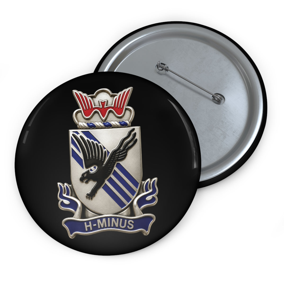 Custom Pin Buttons - Army - 505th Parachute Infantry Regiment (PIR) - DUI - 3D - Enhanced