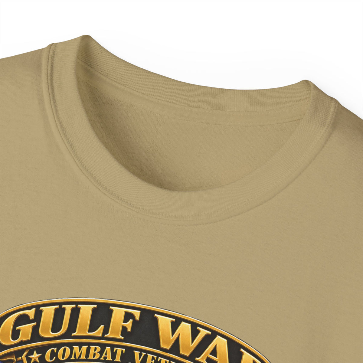 Unisex Ultra Cotton Tee - Army - Desert Storm - 2nd Armored Div - Combat Vereran Veteran w GULF SVC - 3D - Enhanced